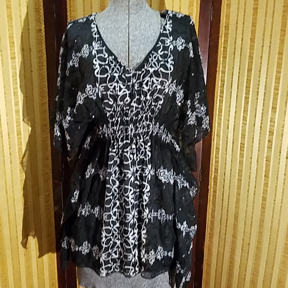 Gauze Sequined Blouse